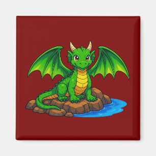Magischer mittelalterlicher Drache Magnet