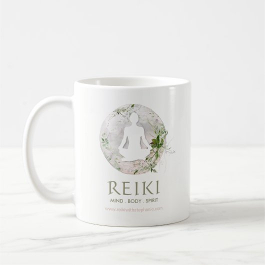 Magischer Mond und Grüner Reiki Kaffeetasse (Links)