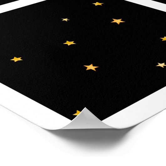 Magischer Mond und Sterne Nachtschlaf Poster (Ecke)