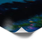 Magischer Moon River Tree im Ölmalstil Poster (Ecke)