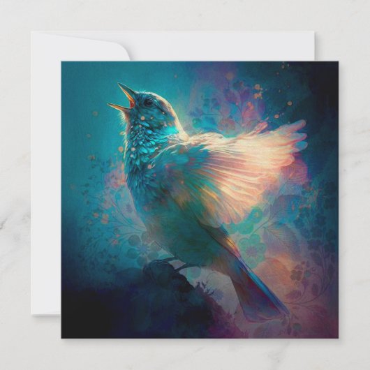 Magischer Mystischer Songbird, der seinen Song sin (Vorderseite)