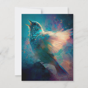 Magischer Mystischer Songbird, der seinen Song sin