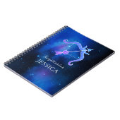 Magischer Name mit Zodiac signiert Sagittarius Not Notizblock (Linke Seite)