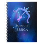 Magischer Name mit Zodiac signiert Sagittarius Not Notizblock (Vorderseite)