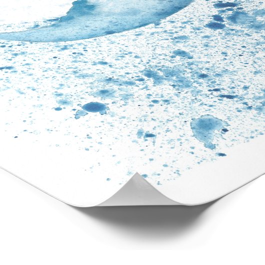 Magischer Narwhal- 12x12 Kunstdrucke Poster (Ecke)