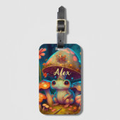 Magischer niedlicher Froschpilz Gepäckanhänger (Vorderseite Vertikal)