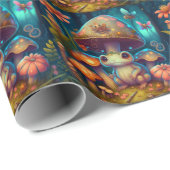 Magischer niedlicher Froschpilz Geschenkpapier (Rolleneckpunkt)