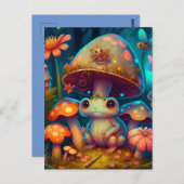 Magischer niedlicher Froschpilz Postkarte (Vorne/Hinten)