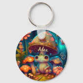 Magischer niedlicher Froschpilz Schlüsselanhänger (Vorderseite)