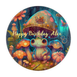 Magischer niedlicher Froschpilz Schneidebrett