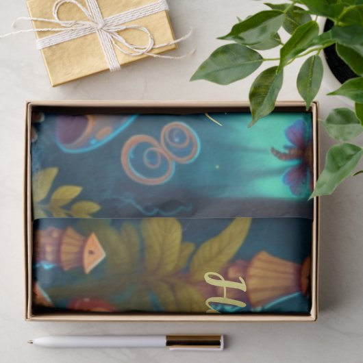 Magischer niedlicher Froschpilz Seidenpapier (Geschenk)