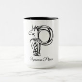 Magischer Niedlicher Monogram P Custom Unicorn Pri Tasse (Zentrum)