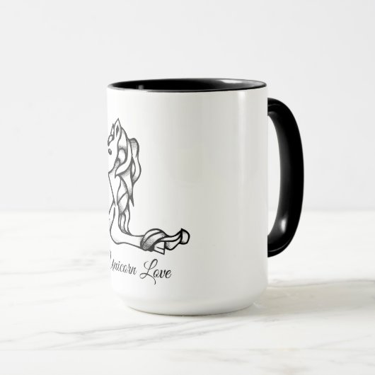 Magischer Niedlicher Monogramm L-Text für benutzer Tasse (VorderseiteRechts)