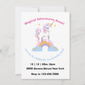 Magischer Niedlicher Wasserfarbenregenbogen zum Ge Einladung (Vorderseite)