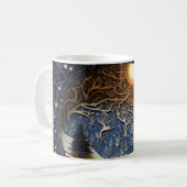 Magischer Nostalgischer Winterwald Kaffeetasse (Vorderseite Links)