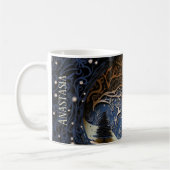 Magischer Nostalgischer Winterwald Kaffeetasse (Links)