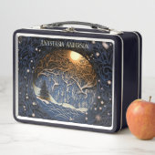 Magischer Nostalgischer Winterwald Metall Brotdose (Beispiel)