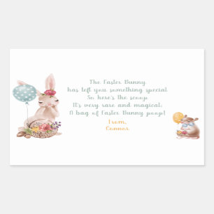 Magischer Osterhase kacken Rechteckiger Aufkleber