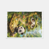 Magischer Panda-Wald-Decke Fleecedecke (Vorderseite (Horizontal))