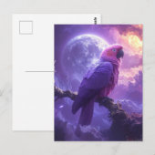 Magischer Papagei Postkarte (Vorne/Hinten)