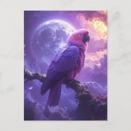 Magischer Papagei Postkarte (Vorderseite)