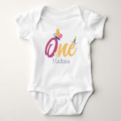 magischer personalisierter Name eines Babys Baby Strampler (Vorderseite)