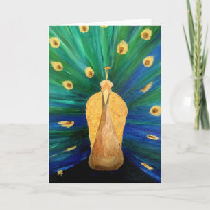 Magischer Pfau - Grußkarte Karte