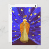 Magischer Pfau Postkarte (Vorne/Hinten)