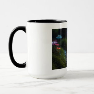 Magischer Pilzwald-Becher - Leuchtendes Cottagecor Tasse