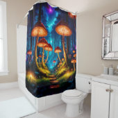 Magischer Pilzwald Mitternacht Duschvorhang (Beispiel)