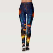 Magischer Pilzwald Mitternacht Leggings (Rückseite)