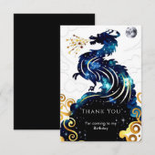 Magischer Radiant Dragon zum Geburtstag Dankeskarte (Vorne/Hinten)