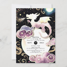 Magischer Radiant Dragon zum Geburtstag Einladung