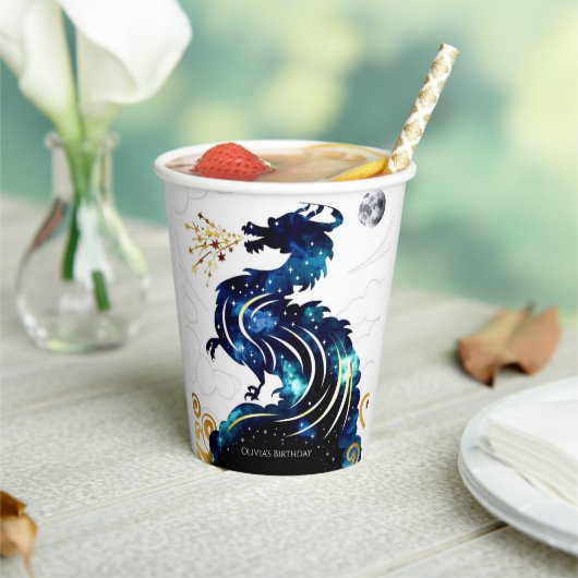 Magischer Radiant Dragon zum Geburtstag Pappbecher (In Situ)