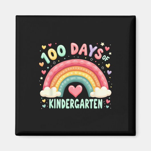 Magischer Regenbogen 100 Tage Kindergartenlehrer Magnet (Vorne)