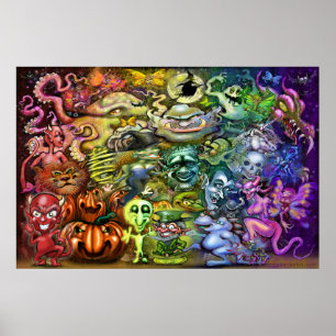 Magischer Regenbogen der Kreaturen Poster