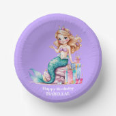 Magischer Regenbogen der Meerjungfrau Geburtstagsk Pappteller (Vorderseite)