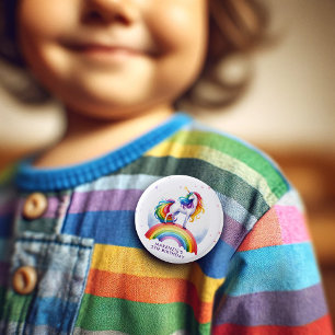 Magischer Regenbogen Einhorn Geburtstag Button