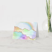 Magischer Regenbogen Einhorn Geburtstag Dankeskarte (Rückseite)
