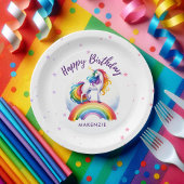 Magischer Regenbogen Einhorn Geburtstag Pappteller