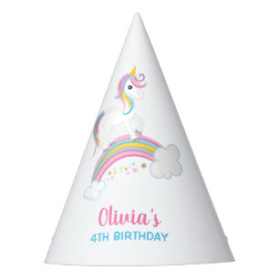 Magischer Regenbogen-Einhorn-Geburtstag Partyhütchen