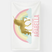 Magischer Regenbogen Einhorn Girl's Geburtstag Banner (Vertikal)