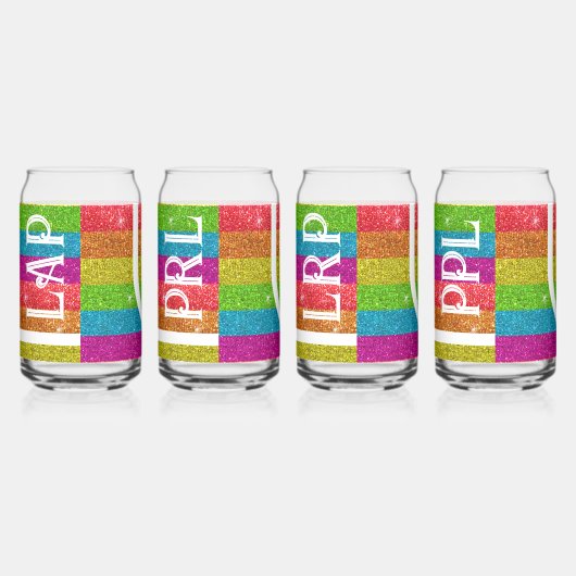 Magischer Regenbogen Einhorn Glitzer Whimsical Geb Dosenglas (Rechts)