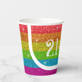 Magischer Regenbogen Einhorn Glitzer Whimsical Geb Pappbecher