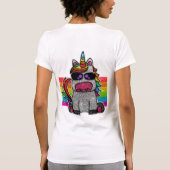 Magischer Regenbogen Einhorn Glitzer Whimsical Geb T-Shirt (Rückseite)