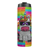 Magischer Regenbogen Einhorn Glitzer Whimsical Geb Thermosbecher (Vorderseite)