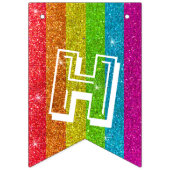 Magischer Regenbogen Einhorn Glitzer Whimsical Geb Wimpelkette (Zweite Fahne)