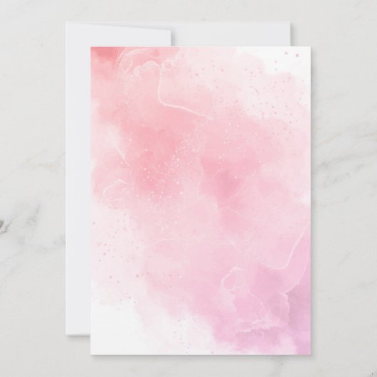 Magischer Regenbogen Einhorn Gold Glitzer Girl Bir Einladung (Rückseite)