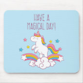 Magischer Regenbogen Einhorn Mousepad (Vorne)
