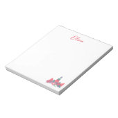 Magischer Regenbogen Einhorn Personalisiert Notepa Notizblock (Rotiert)